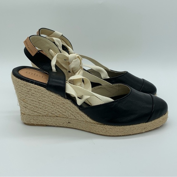 Black Espadrille Wedges - Picture 1 of 6
